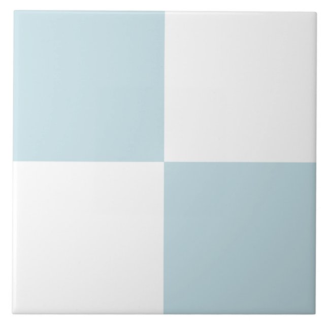 Azulejo Patrón de cuadros blancos espuma de mar (Frente)
