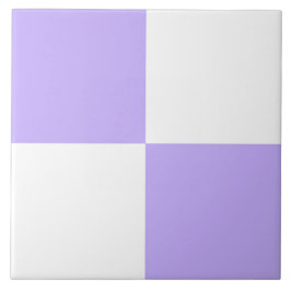 Azulejo Patrón de cuadros blancos y morados