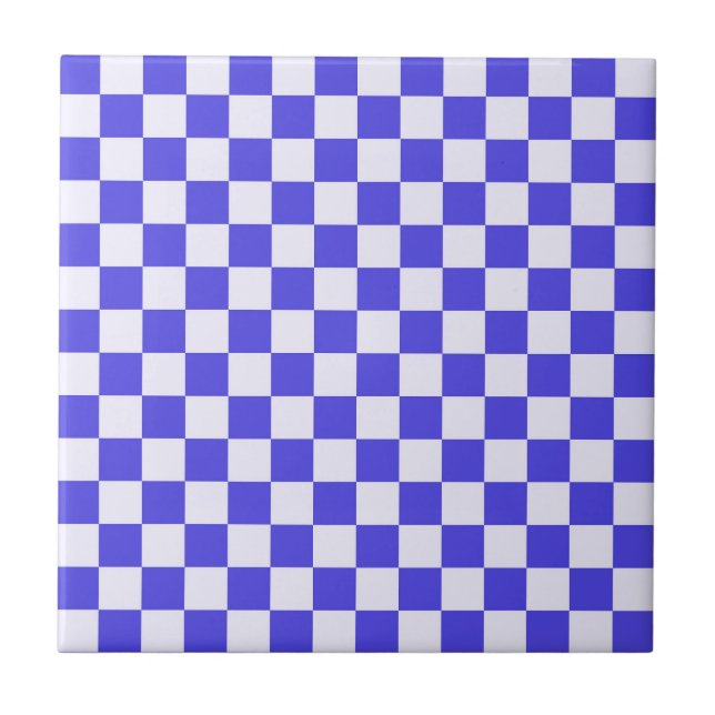 Azulejo patrón de cuadros crema de arándano (Frente)