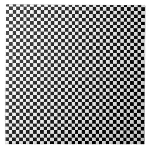 Azulejo Patrón de cuadros en blanco y negro