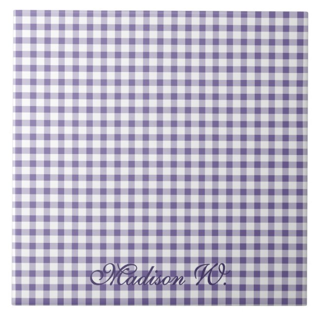 Azulejo Patrón de cuadros índigo lindo (Frente)