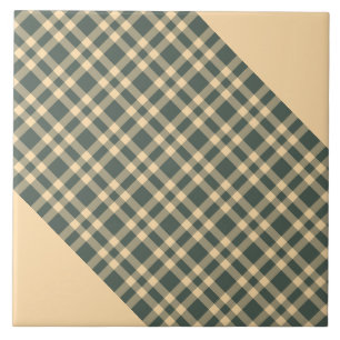 Azulejo Patrón de Cuadros Verde Amarillo