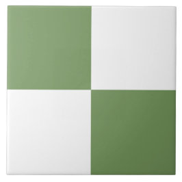 Azulejo Patrón de cuadros verdes y blancos Sage