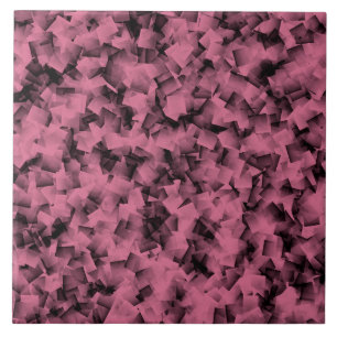 Azulejo Patrón de cubismo negro rosa