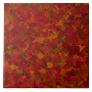 Azulejo Patrón de cubismo rojo verde