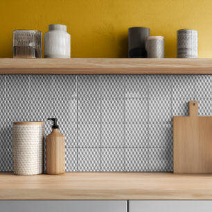 Azulejo Patrón de cubo 3D geométrico gris moderno
