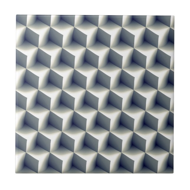 Azulejo Patrón de cubos 3D (Frente)