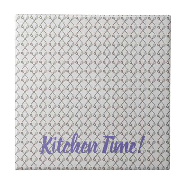 Azulejo Patrón de cuchara de sabores y cocina para cociner (Frente)