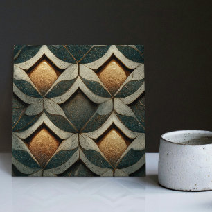 Azulejo Patrón de dados art déco cuatro decoración art nou
