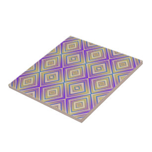 Azulejo Patrón de diamante alternativo púrpura índigo 