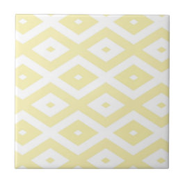 Azulejo Patrón de diamante amarillo y blanco pálido