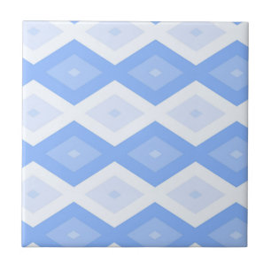 Azulejo Patrón de diamante azul pálido