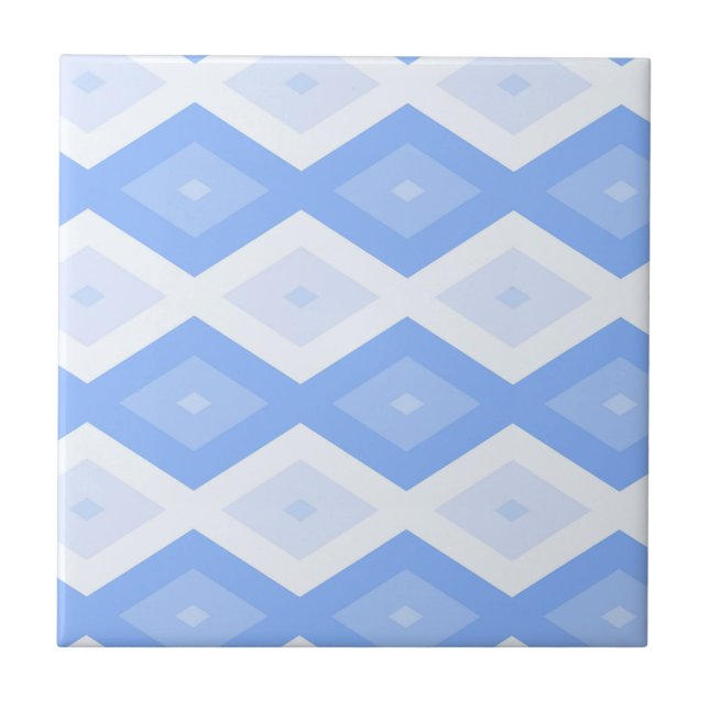 Azulejo Patrón de diamante azul pálido (Frente)