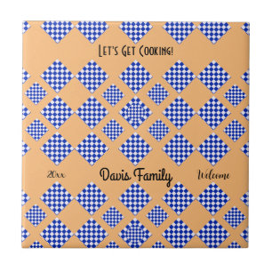 Azulejo Patrón de diamante blanco amarillo azul