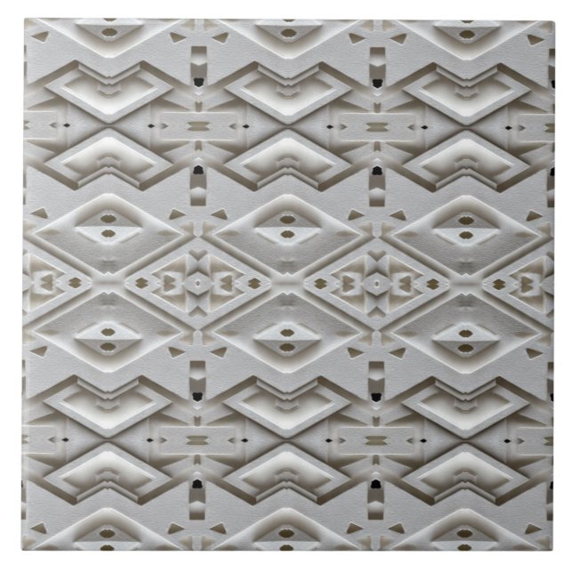 Azulejo Patrón de diamante estampado geométrico (Frente)