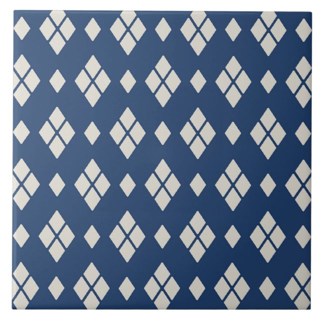 Azulejo Patrón de diamante geométrico (Frente)