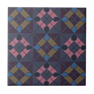 Azulejo Patrón de diamante geométrico colorido