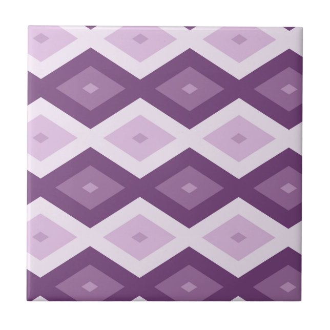 Azulejo Patrón de diamante púrpura (Frente)