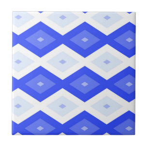 Azulejo Patrón de diamantes azul real