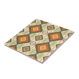 Azulejo Patrón de diamantes de arte pop retro del suroeste