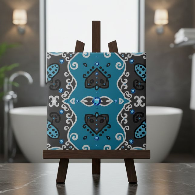 Azulejo Patrón de Diamantes de imitación de Damasco verde  (Subido por el creador)