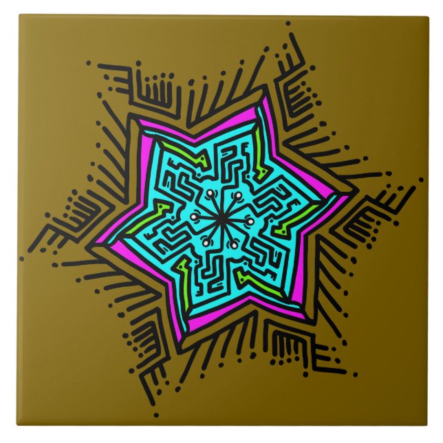 Azulejo Patrón de dibujos y modelos 3 (Frente)
