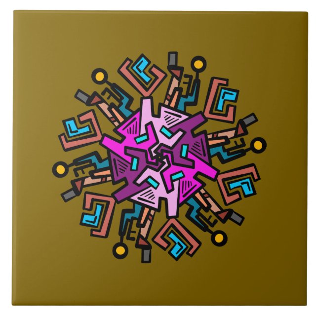 Azulejo Patrón de dibujos y modelos 5 (Frente)