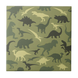 Azulejo Patrón de dinosaurios, silueta de dinosaurios, din