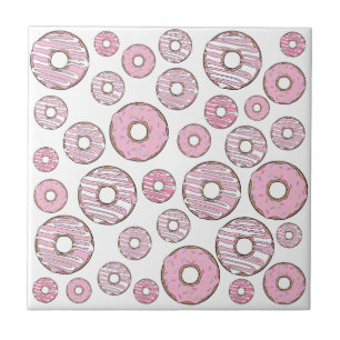 Azulejo Patrón De Donuts, Donuts Rosados, Espolvorines