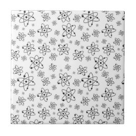 Azulejo Patrón de edad atómica retro de átomos