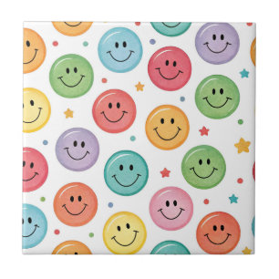 Azulejo Patrón de Emoji Sonriente