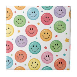 Azulejo Patrón de Emoji Sonriente