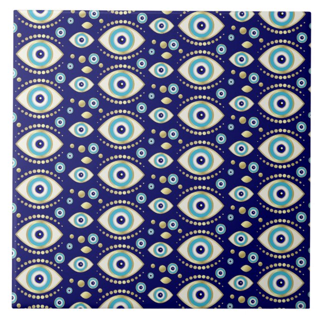 Azulejo Patrón de Encanto Ojo Mal (Frente)