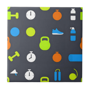 Azulejo Patrón de equipo de fitness