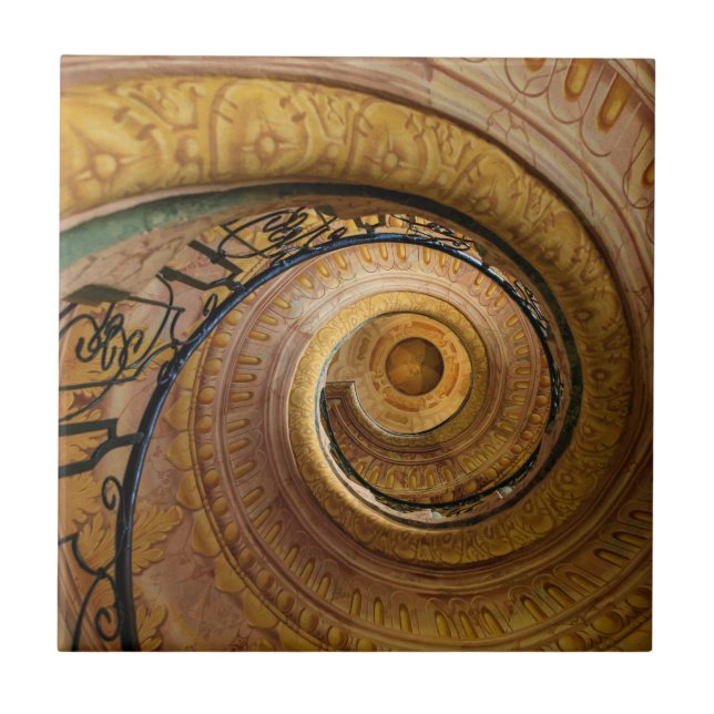 Azulejo Patrón de escalera en espiral (Frente)