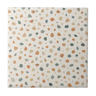 Azulejo Patrón de espectro Terrazzo blanco transparente