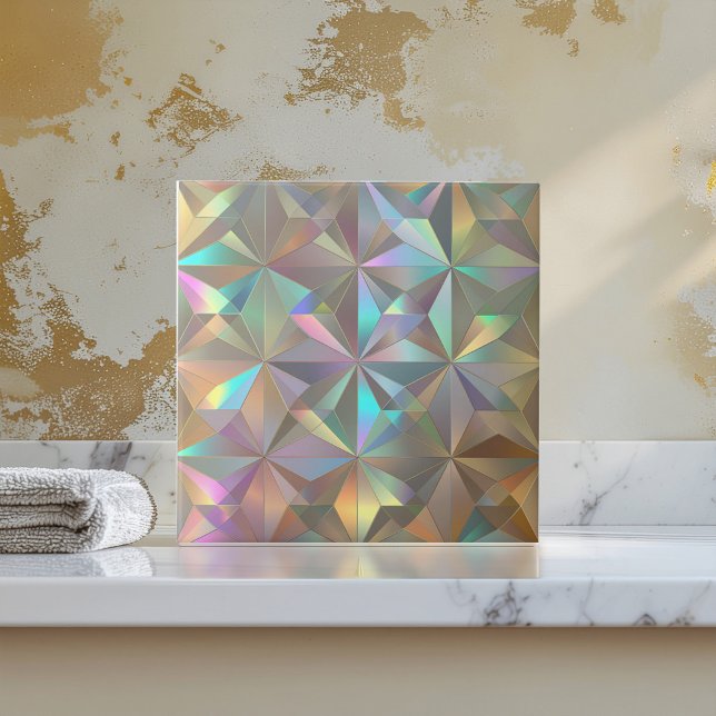 Azulejo Patrón de Estallido de Estrella Geométrica Irisada (Subido por el creador)
