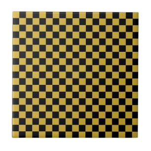 Azulejo Patrón de estilo de caja cuadrada de oro metálico