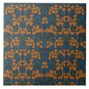Azulejo Patrón de estilo otoñal de William Morris