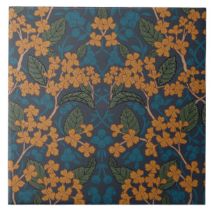 Azulejo Patrón de estilo otoñal de William Morris