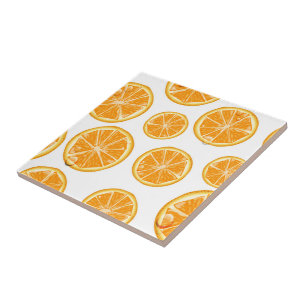 Azulejo Patrón de estilo vintage de naranja Slices.