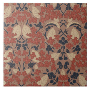 Azulejo Patrón de estilo William Morris de otoño