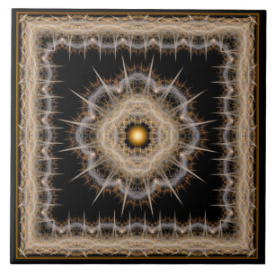 Azulejo Patrón de estrella de fantasía con púas