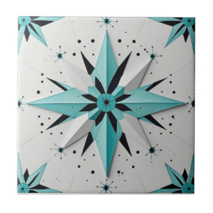 Azulejo Patrón de Estrella Explosiva Atómica Moderno de Mi