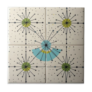 Azulejo Patrón de Estrella Explosiva Atómica Moderno de Mi