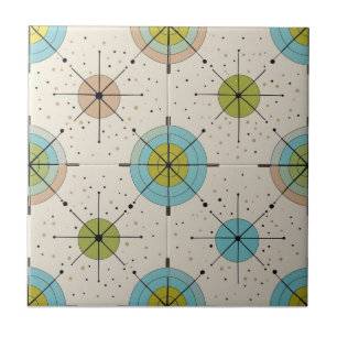Azulejo Patrón de Estrella Explosiva Atómica Moderno de Mi
