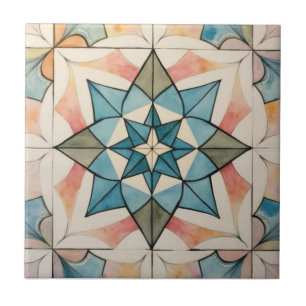 Azulejo Patrón de Estrella Explosiva Moderno de Mitad de S