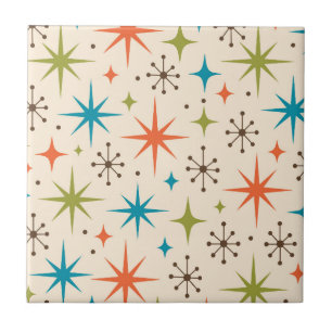 Azulejo Patrón de Estrella Explosiva Moderno de Mitad de S