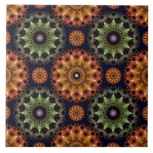 Azulejo Patrón de estrella fractal brillante