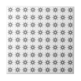 Azulejo Patrón de estrella pequeña plateada de mediados de